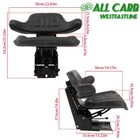 Universal Tractor Excavator Black Suspension Seat With Armrest