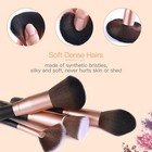 Bestope 18 Pcs Makeup Brushes Premium Synthetic Fan Foundation Powder 