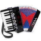 Accordion  17 Keys Piano Accordion For Kids Students 8 Bass With 17-key Black