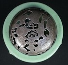 Japan Fine Ceramic Koro Censer 1900 Jyungin Silver Lid