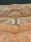 True Religion Jeans Womens 34x31 Pastel Orange Skinny Denim Pants  flaw