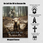 Jesus Running After Lamb Canvas Print He Left The 99 To Rescue Me Jesus And Lost