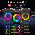 Jyx  Portable Bluetooth Karaoke Speaker With 2 Wireless Mics Rgb Lights Remote