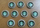 Starbucks Frappuccino Metal Bottle Caps For Arts And Crafts - 10 Gold   10 Brown