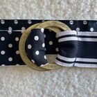 Jones Wear Sport Belt Women s 45    90 s Navy White Adjustabe D Ring Reversible