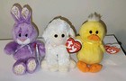 Ty Basket Beanie Babies    set Of 3 Bloom Fleecia   Puddles 3  New Mwmt Plush Toys