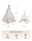 Larger 85  H Kids Teepee Play Tent  2 1m Large Indoor Canvas Teepee Tent For    