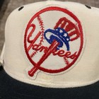 Vintage New York Yankees Hat Cap Snapback Mlb Baseball New Era 90s Huge Patch