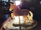 Vintage Hand Carved Marble Stone Onyx Horse Figurine Sculpture Large 12  Italy