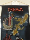 Okinawa Japanese Wall Hanging With Map  Traditional Art  Japanese Text