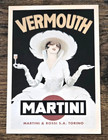 Martini Vermouth Rossi Advertising Postcard Reprint Next Day Shipping