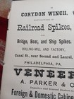 1872 Print Ad Corydon Winch Philadelphia Pa Bridge Boat Ship Railroad Spikes