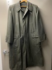 Vintage 1950s Us Army Military Wool Od Green Overcoat Coat Jacket Sz L
