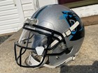 Air Xp L Carolina Panthers Football Helmet Under Armor Visor-titanium Msk-cam 1
