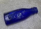 Antique 1920s Cobalt Blue Vicks Drops Sample Miniature Bottle Medical Display