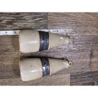 Vintage Otagiri Japan Stoneware Oil And Vinegar Cruet Set Blue Brown Striped
