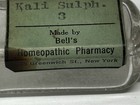 Bells Homeopathic Pharmacy New York Trituration Tablets Bottle Apothecary Label