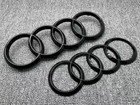 Genuine Gloss Black Chrome Silver Rings Emblem Badge Audi A4 S4 Rs3 Sq3 Q5 Rsq5