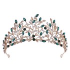 7cm Tall Crystal Leaves Wedding Bridal Queen Princess Prom Tiara Crown For Women
