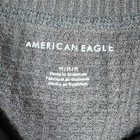American Eagle Womens Waffle Knit Tunic Top Gray Long Sleeve Oversized Sz Medium