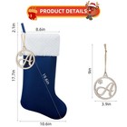 Personalized Christmas Stocking  19 5 Inch Blue Velvet Christmas Stocking Wit   