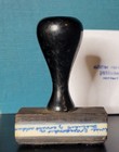 Vintage United States Post Office Wooden Handled Rubber Ink Stamp Advise Corre  