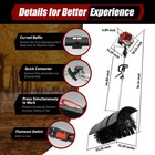 52cc Handheld Sweeper Broom Gas Power Driveway Turf Artificial Grass Snow Clean