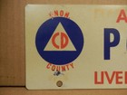 Onondaga County Liverpool Ny Auxiliary Civil Defense Police License Plate Toper