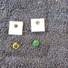 Girl Scouts Membership Star Pins Lot Of 4 On Cards Yellow   Green