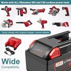 6 0ah For Milwaukee 28v M28 Lithium Battery  charger 48-11-2830 48-59-2819 Led