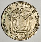 1934 Ecuador Sucre  720 Silver World Coin