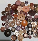 Lot Of 50  Vintage Brown Buttons