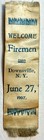1907 Welcome Firemen Downsville Ny Parade Ribbon 5 75 