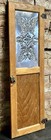 Antique Oak Hoosier Sellers Cabinet Cupboard Door Punched Tin Panel   Hardware