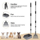 Dog Pooper Scooper  Dog Poop Tray And Rake Set  Pet Waste Removal Scoop With    