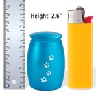 2 67 Inches Small Pet Urns For Memorial Dog Ashes Or Cats Ashes mini Blue Pet   