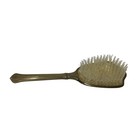 Vintage Style Gold Tone Vanity Hairbrush Floral
