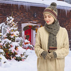 Winter Hat Scarf Gloves Set For Women Womens Knit Warm Hat Beanie Long Scarf Tou