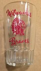 Extremely Rare vintage   53- 54  Milwaukee Braves Nickel Beer Glass - Mint Cond 