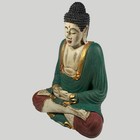 Large Seated Buddha Statue Wood Carved Indonesia 16  Decorative Figure