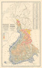 1972 Map Of Finland Antique Cartography Finnish Decor Art Poster Print