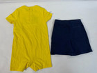 Lot Of 2 - Baby Purple yellow Shorts And Bodysuit Size 24m   Ralph Lauren