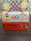Vintage 1962 Fisher Price Barn Farm Toy Lunch Box   549 - No Thermos