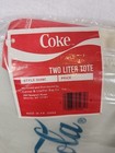 Vtg Rare Coca Cola Two Liter Tote Cooler Soft Vinyl White W Teal Blue Lettering 