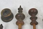 Antique Wood Finials 23 Assorted Hand Made 1 25 - 5 Long 19th C 