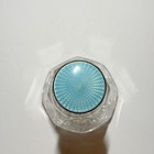 Antique Robin Blue Guilloche Enamel Sterling Silver Dauber  Ladies Vanity Bottle