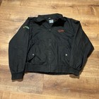 Vintage John Deere Racing Nascar Jacket 90s Mens Medium Black Chad Little Golf