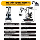 1 Ton Mini Excavator   Skid Steer  Briggs   Stratton Engine  13 5 13 6hp Tracked