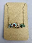 Gold Tone Park Icon Necklace Walt Disney World Castle