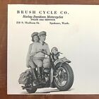 1942 Us  905 Advertising Cover     Harley Davidson Motorcycle  Spokane  Washington